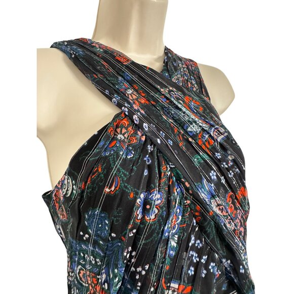 Veronica Beard Kailani Halter Metallic Top Size 10 Sleeveless NWT $398 - Picture 8 of 15